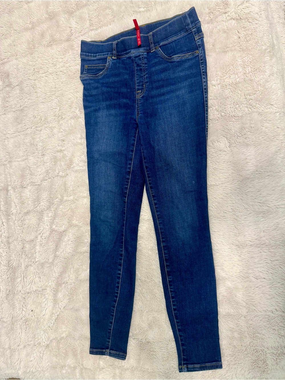 SPANX Dark Blue High-Rise Skinny Jeans